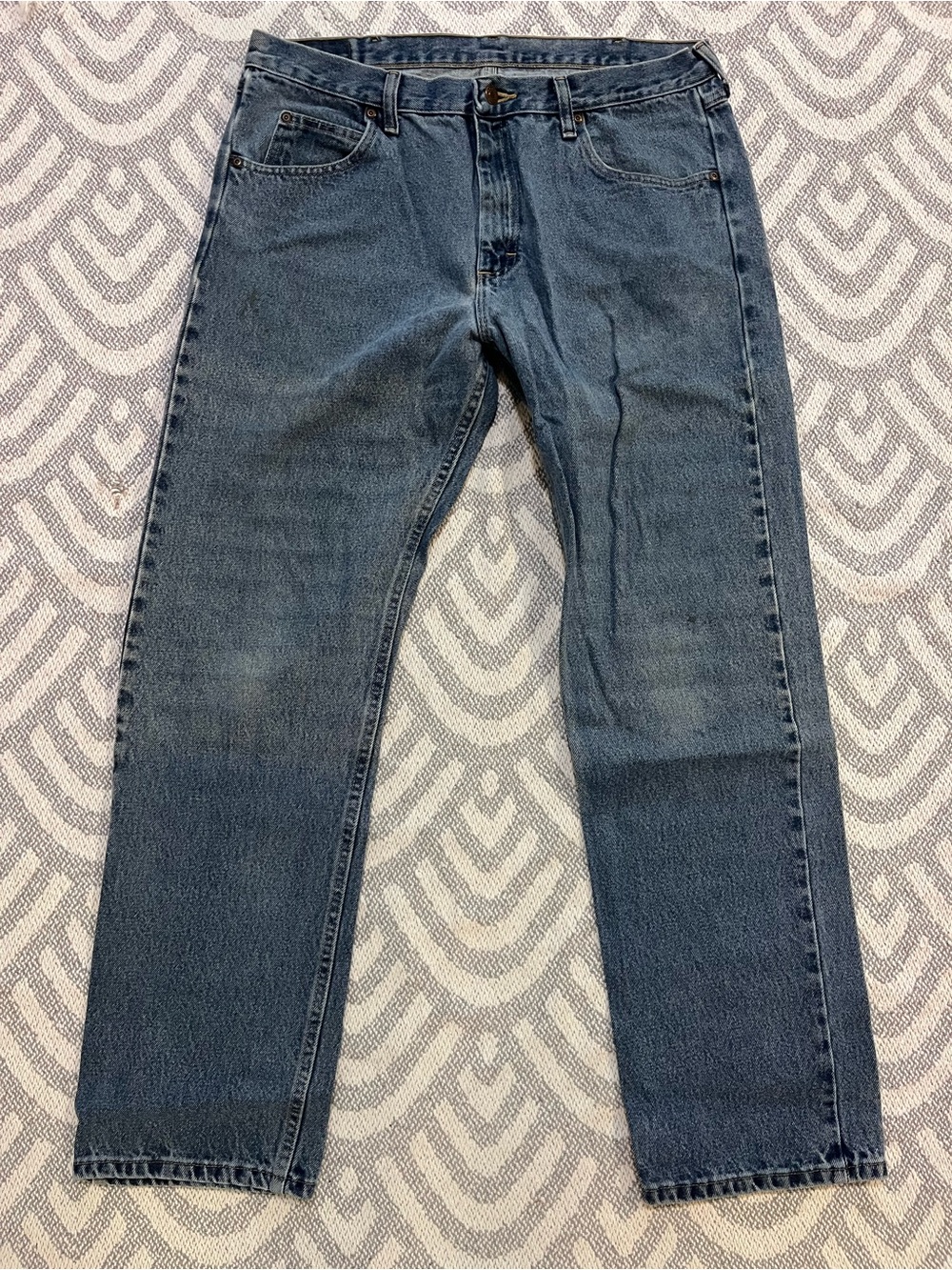 WRANGLER Men’s Straight Leg Blue Denim Jeans 36 | 9760WDR